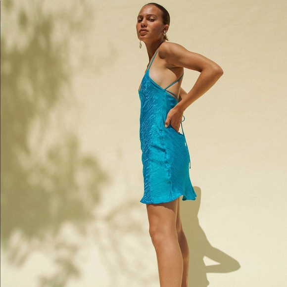 The Line by K | Flynn mini dress turquoise - Picture 3 of 12